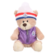 W-web Marko - plüss mackó lila kabátban - 24cm plüssfigura