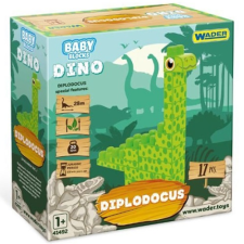 Wader Baby Bloks: Diplodocus építőjáték szett 17db-os - Wader barkácsolás, építés