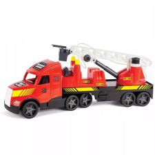 Wader : Magic Truck Action tűzoltó kamion - 79 cm autópálya és játékautó