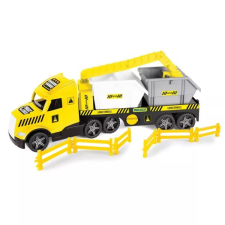 Wader : Magic Truck Technic kamion konténerekkel - 79 cm autópálya és játékautó