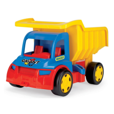 Wader : Óriás dömper, 55 cm - piros-kék-sárga (150 kg teherbírás!) autópálya és játékautó