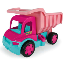 Wader : Óriás dömper, 55 cm - rózsaszín (150 kg teherbírás!) autópálya és játékautó
