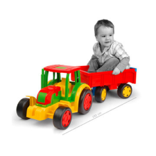 Wader : óriás traktor utánfutóval 102 cm autópálya és játékautó