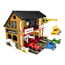 Wader : Play House Emeletes Autószerviz 3 darab kisautóval autópálya és játékautó