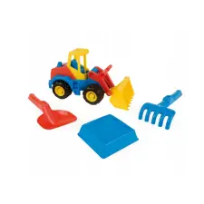  Wader Tech Truck homokozó szettel - 4 részes, többféle változatban homokozójáték