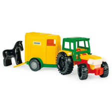 Wader : Traktor lószállító utánfutóval autópálya és játékautó