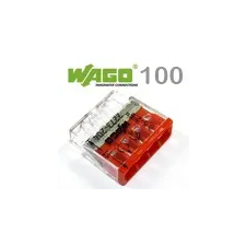 WAGO Wago Compact vezeték összekötő, 4 vezeték nyílásos (100 db) villanyszerelés