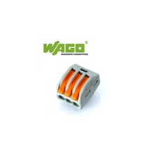 WAGO Wago karos (kapcsos) vezeték összekötő, 3 vezeték nyílásos villanyszerelés