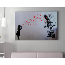 Wallity Banksy dekoratív vászonfestmény, 50x70 cm, keretezett dekoráció