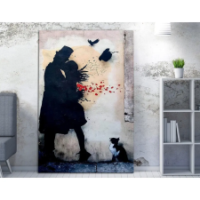 Wallity Banksy dekoratív vászonfestmény, 70x100 cm, keretezett dekoráció