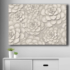 Wallity Bézs Dekoratív vászonfestmény, 70x100 cm, Fenyő keret dekoráció