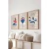  Wallity Decorative Painting Set (3 Pieces) Multicolor Ç-300529 - 5070