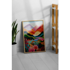  Wallity Dekoratív Keretes MDF Kép Többszínű Artsrmdl2 grafika, keretezett kép