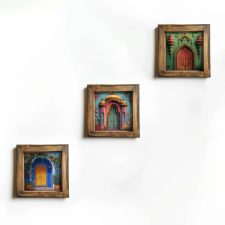  Wallity Dekoratív Keretezett MDF Festmény (3 Darab) Többszínű UKZM072 grafika, keretezett kép
