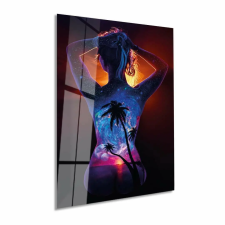  Wallity Dekoratív, többszínű edzett üvegkép Hhlzvh012 - 30 x 40 grafika, keretezett kép