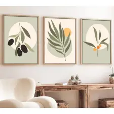 Wallity Elegáns 3 részes keretes MDF festőkészlet, 50x70 cm dekoráció