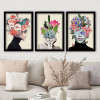 Wallity Elegáns dekoratív keretes festmények (3 db), 35 x 45 cm | 100% MDF, 2 cm Vastag | Stílusos falfestmény otthonra és irodára, névtelen művész
