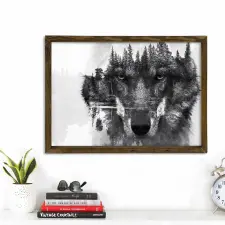 Wallity Keretes MDF festmény (50x70 cm), fenyőfa keret | UV-nyomtatott, sokoldalú tálca kialakítás dekoráció