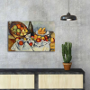 Wallity Paul Cézanne dekoratív vászonfestménye, „Le Panier de Pommes” | 45 x 70 cm | 100% velúr vászon, 100% fa keret (3 cm vastag) | Elegáns művészet lakberendezéshez