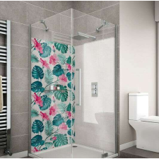  Wallplex fürdőszobai dekorpanel Rózsaszín hibiszkusz 90 cm x 200 cm tapéta, díszléc és más dekoráció