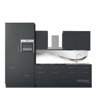 Wallplex Wallplex falburkoló konyhapanel Szürke hullám tapéta, díszléc és más dekoráció