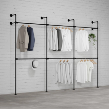  Walteco DARIO III DOUBLE - Rusticline gardróbszekrény szett, falra szerelhető, 3330x2320mm bútor