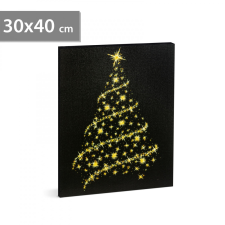 Wando Karácsonyi LED-es hangulatkép fali akasztóval (2 x AA, 30 x 40 cm) grafika, keretezett kép
