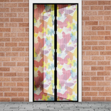 Wando Mágneses szúnyogháló függöny ajtóra (100 x 210 cm, színes pillangós) szúnyogháló