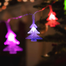Wando Színes, elemes LED Fényfüzér 20db izzóval 2,3m - Fenyőfa karácsonyfa izzósor