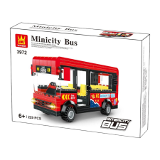  WANGE 3972 Intercity piros busz 229 db-os építőkocka - lego kompatibilis építőjáték barkácsolás, építés