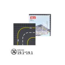 Wange ® 907 | építőjáték alaplap nagy méretű kockákhoz | 12x12 – út kanyar barkácsolás, építés