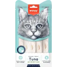Wanpy CAT Creamy Treat - Tuna &amp; Codfish 70 g jutalomfalat macskáknak