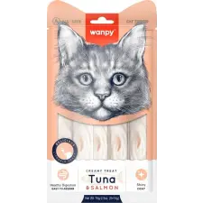 Wanpy CAT Creamy Treat - Tuna &amp; Salmon 70 g jutalomfalat macskáknak