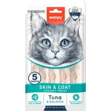 Wanpy CAT Functional Creamy Treat - Skin &amp; Coat 70 g jutalomfalat macskáknak