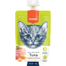 Wanpy CAT Tasty Meat Tuna &amp; Chicken 90 g jutalomfalat macskáknak