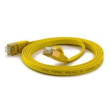 WANTEC FTP CAT6a Patch kábel 0.1m - Sárga kábel és adapter