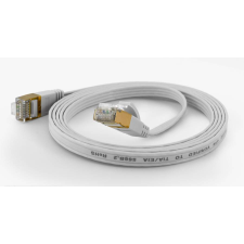 WANTEC FTP CAT6a Patch kábel 10m - Fehér kábel és adapter