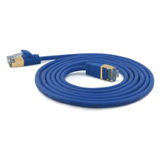 WANTEC Patchkabel SSTP CAT7 Ste. CAT6a d=4mm   15,00m blau (7138) kábel és adapter