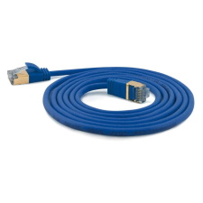 WANTEC Patchkabel SSTP CAT7 Ste. CAT6a d=4mm    1,00m blau (7131) kábel és adapter