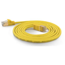 WANTEC Patchkabel SSTP CAT7 Ste. CAT6a d=4mm  1,50m  gelb (7174) kábel és adapter