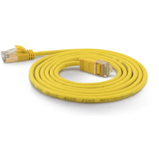 WANTEC Patchkabel SSTP CAT7 Ste. CAT6a d=4mm  3,00m  gelb (7176) kábel és adapter