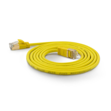 WANTEC SSTP CAT7 Patch kábel 0.5m - Sárga kábel és adapter