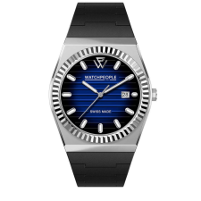 WATCHPEOPLE WP1 - Ezüst, fekete, kék, unisex karóra - 41 mm - (701172) karóra