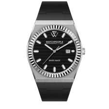 WATCHPEOPLE WP1 - Fekete, ezüst, unisex karóra - 41 mm - (701171) karóra
