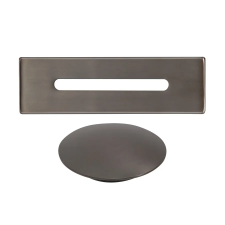 Water Fun Acél || túlfolyó- és lefolyó takaró szett szabadon álló kádhoz, gun gray fürdőszoba kiegészítő