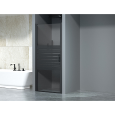 Water Fun Madeira || Black Pattern 80 nyíló zuhanyajtó, 190cm, 6mm, NANO kád, zuhanykabin