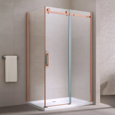 Water Fun Milano || Duo Rose Gold zuhanykabin 90x90, 195cm, 8mm, NANO kád, zuhanykabin