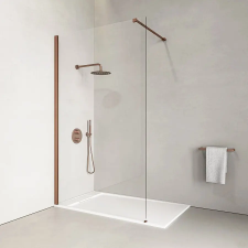 Water Fun Walk-in || Rose Gold zuhanyfal 90, 200cm, 8mm, NANO kád, zuhanykabin