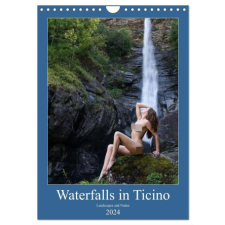  Waterfalls in Ticino (Wall Calendar 2024 DIN A4 portrait), CALVENDO 12 Month Wall Calendar naptár, kalendárium