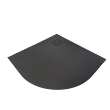 WaterFun Cagliari Black 90x90x2,6 cm íves, SMC zuhanytálca kád, zuhanykabin